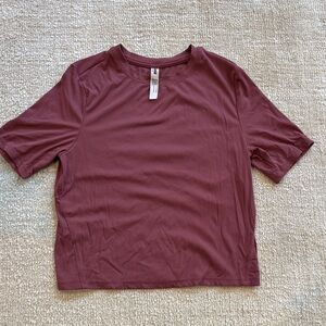 Casual Mauve Short Sleeve Top